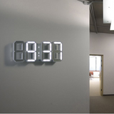 White & White LED Clock